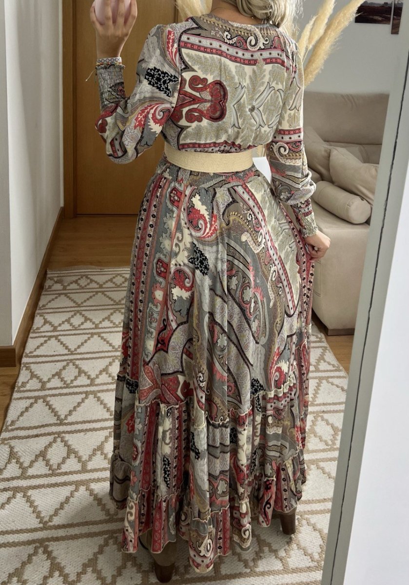 Boho Luxe Silk Set – Top & Maxi Skirt - Bohèmea Butik