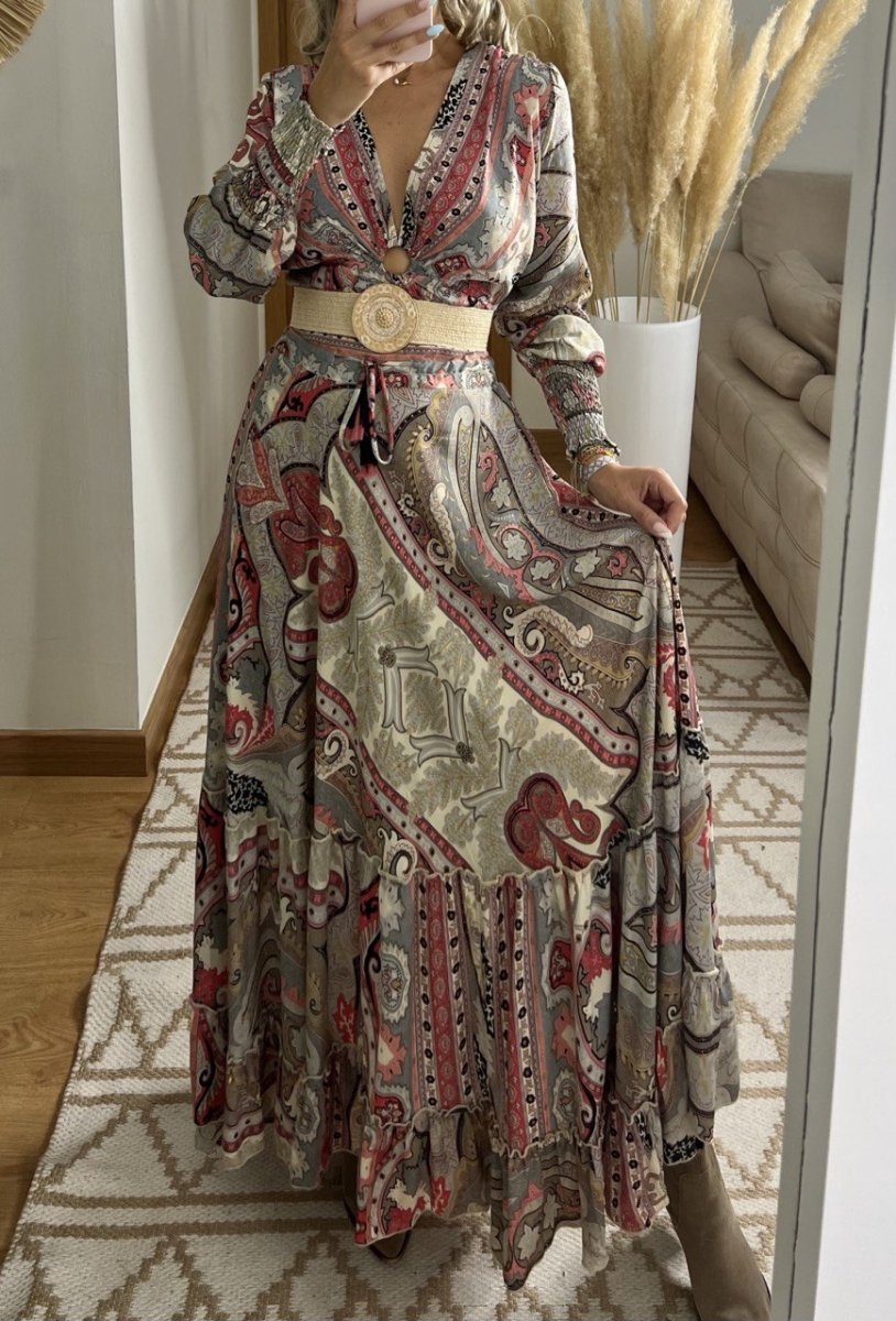 Boho Luxe Silk Set – Top & Maxi Skirt - Bohèmea Butik