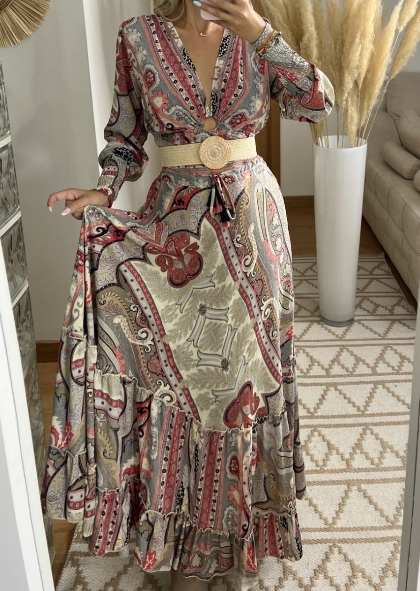 Boho Luxe Silk Set – Top & Maxi Skirt - Bohèmea Butik