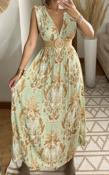 Boho Silk and Viscose Dress – Natural Elegance Style - Bohèmea Butik
