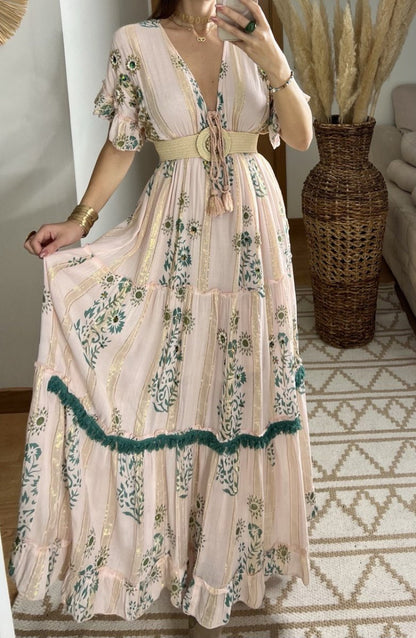 Hand - Embroidered Bohemian Dress - Bohèmea Butik