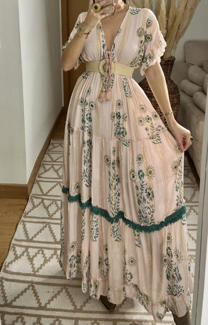 Hand - Embroidered Bohemian Dress - Bohèmea Butik