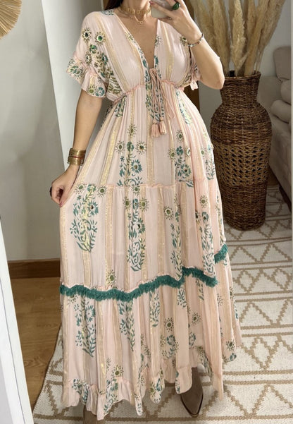 Hand - Embroidered Bohemian Dress - Bohèmea Butik