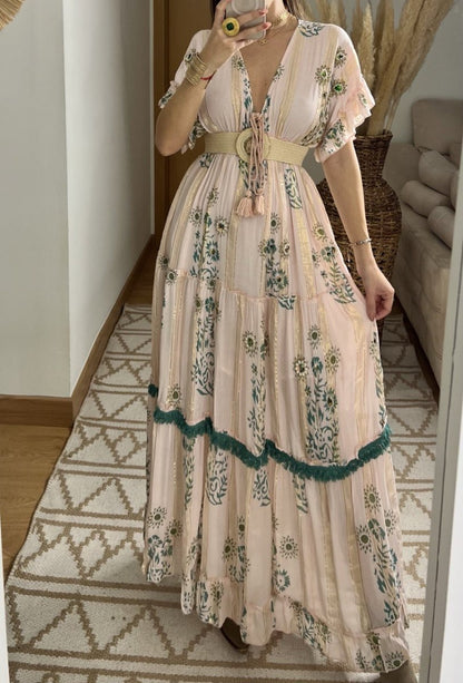 Hand - Embroidered Bohemian Dress - Bohèmea Butik