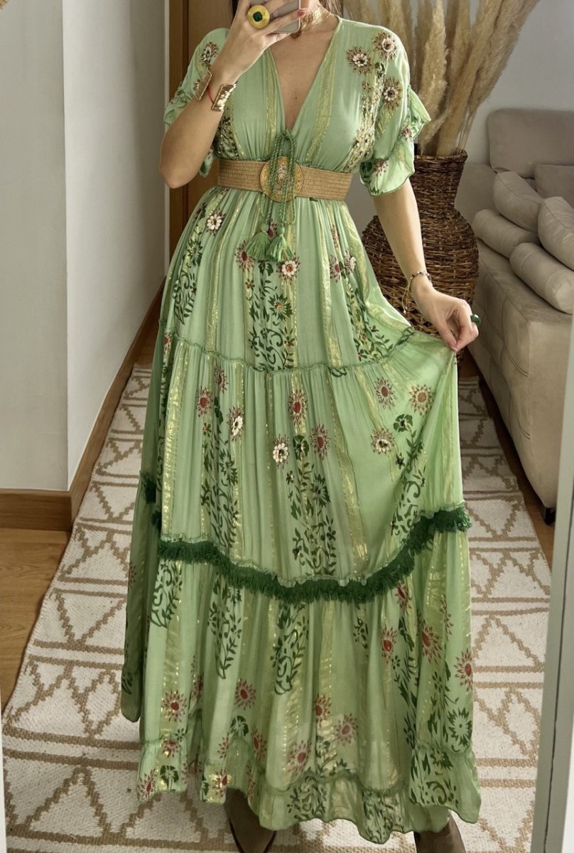 Hand - Embroidered Bohemian Dress - Bohèmea Butik