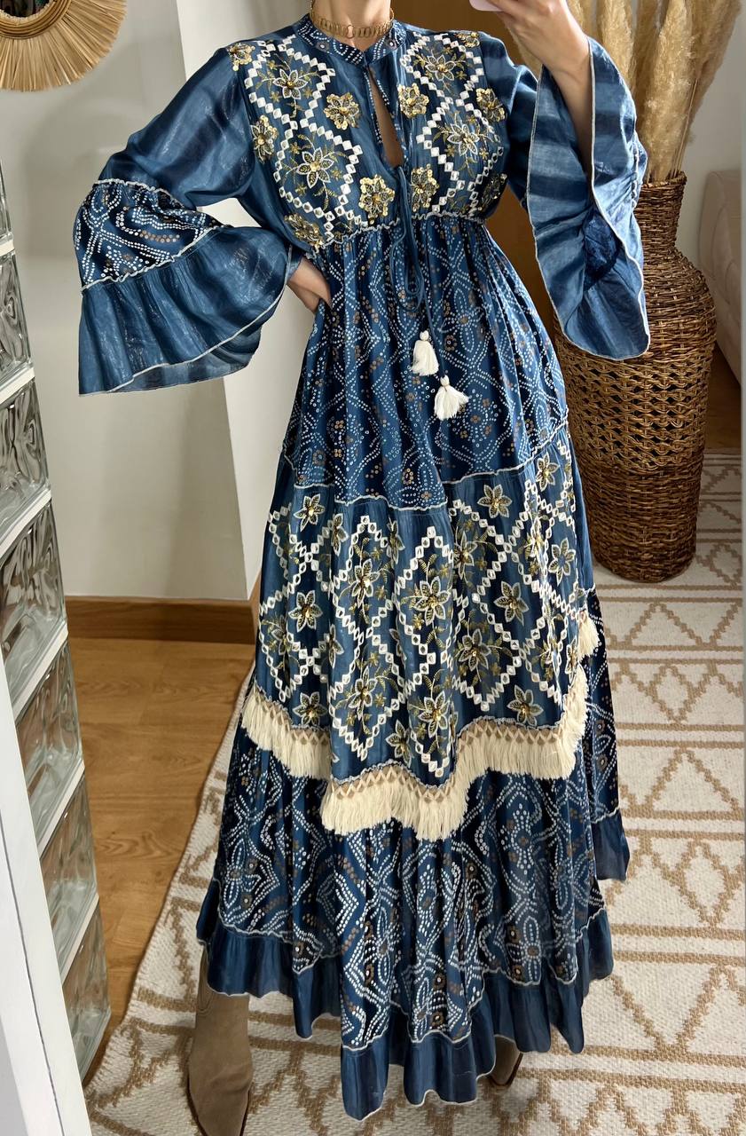 Aura Boho Chic Maxi Dress - Bohèmea Butik