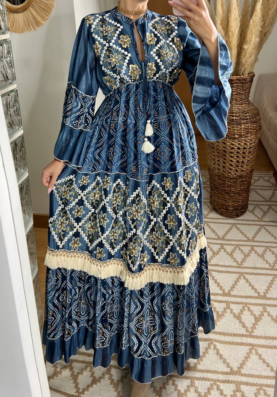 Aura Boho Chic Maxi Dress - Bohèmea Butik