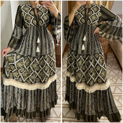 Aura Boho Chic Maxi Dress - Bohèmea Butik