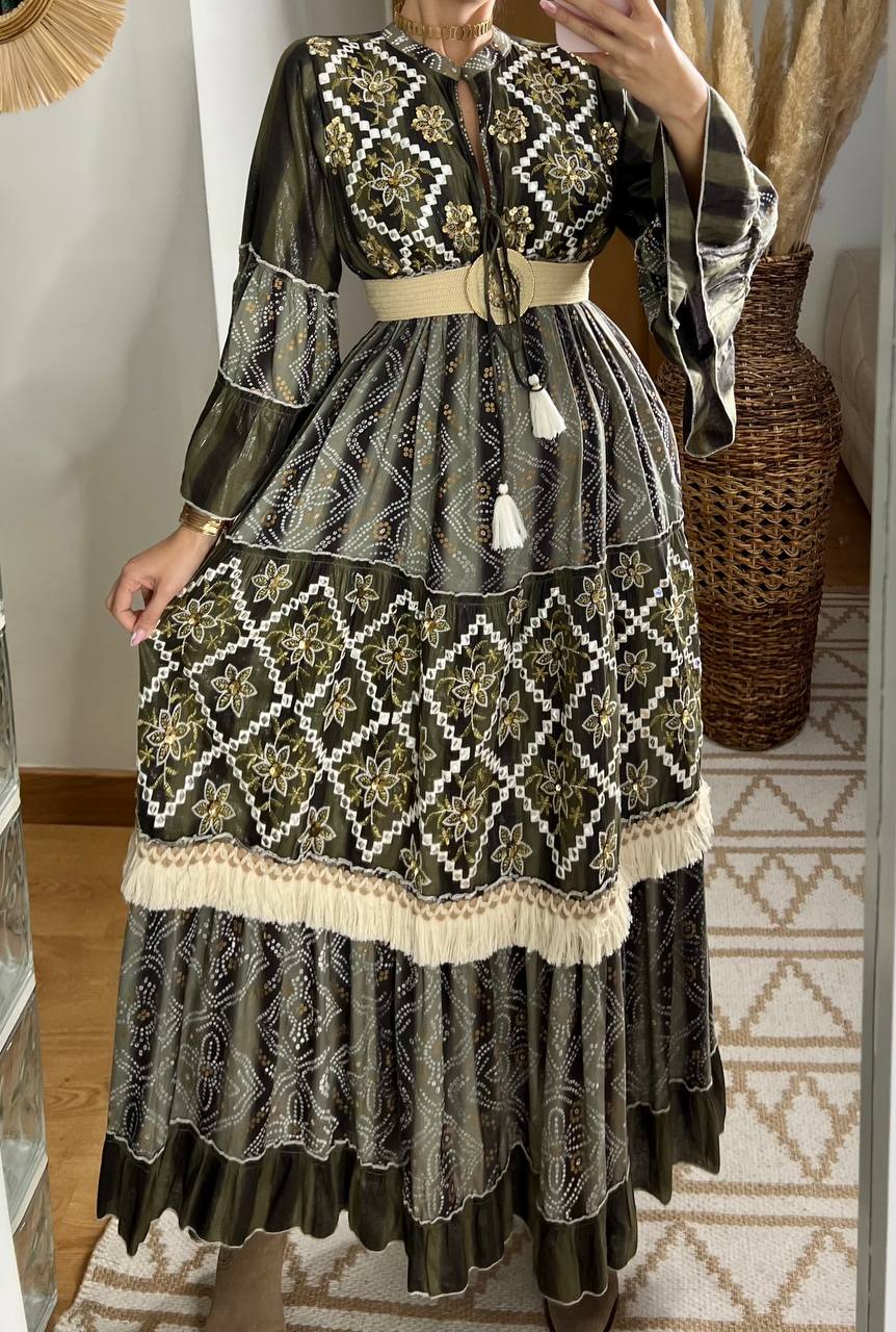 Aura Boho Chic Maxi Dress - Bohèmea Butik