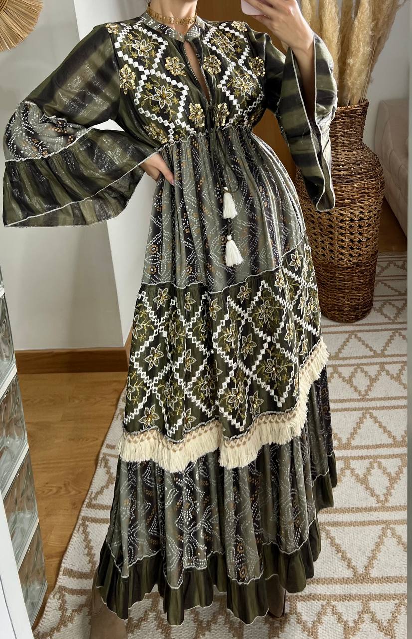 Aura Boho Chic Maxi Dress - Bohèmea Butik