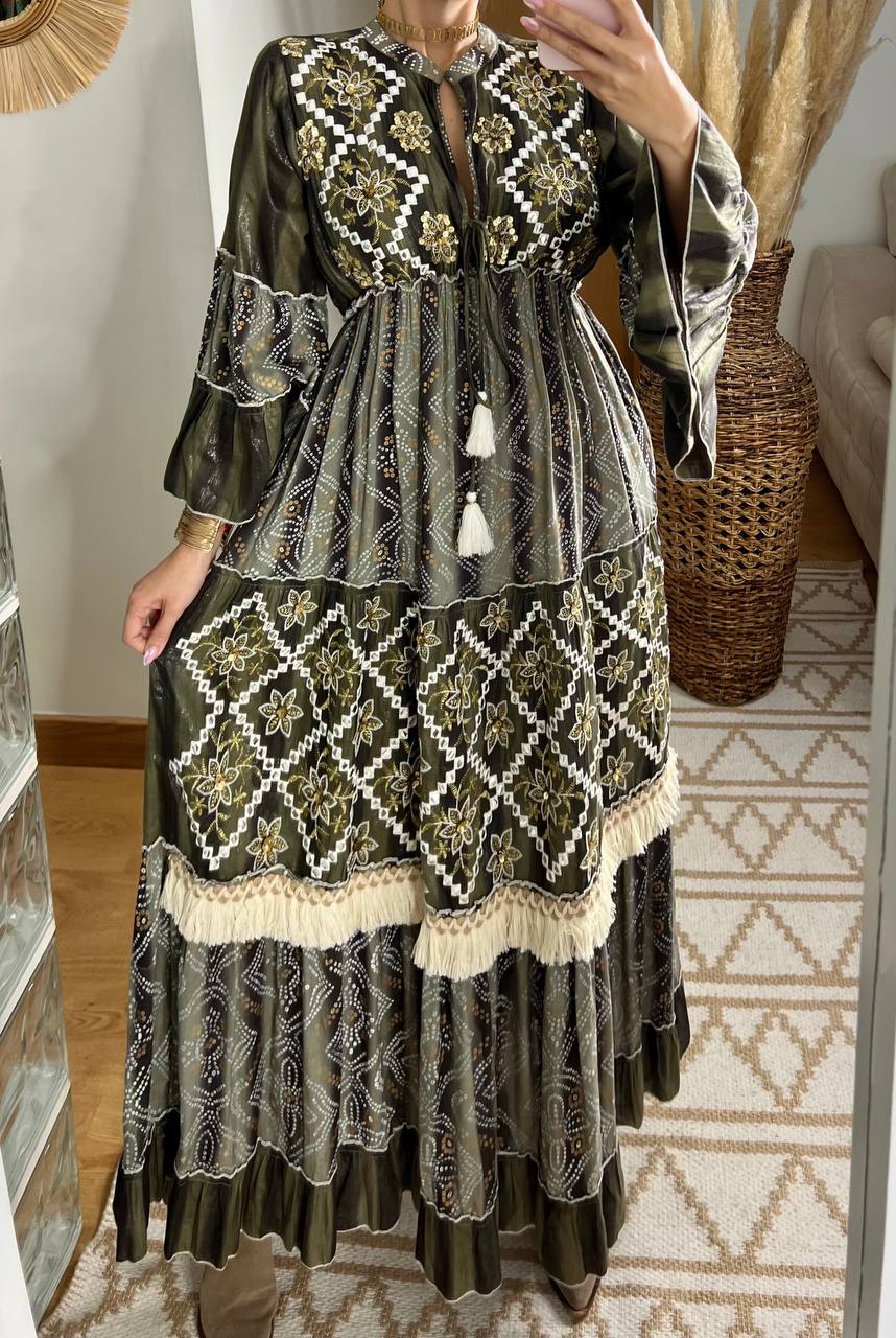 Aura Boho Chic Maxi Dress - Bohèmea Butik