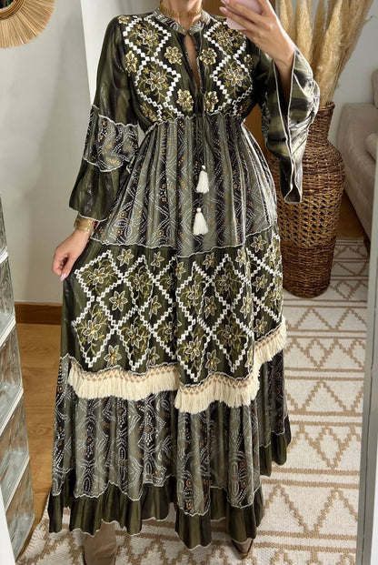 Aura Boho Chic Maxi Dress - Bohèmea Butik