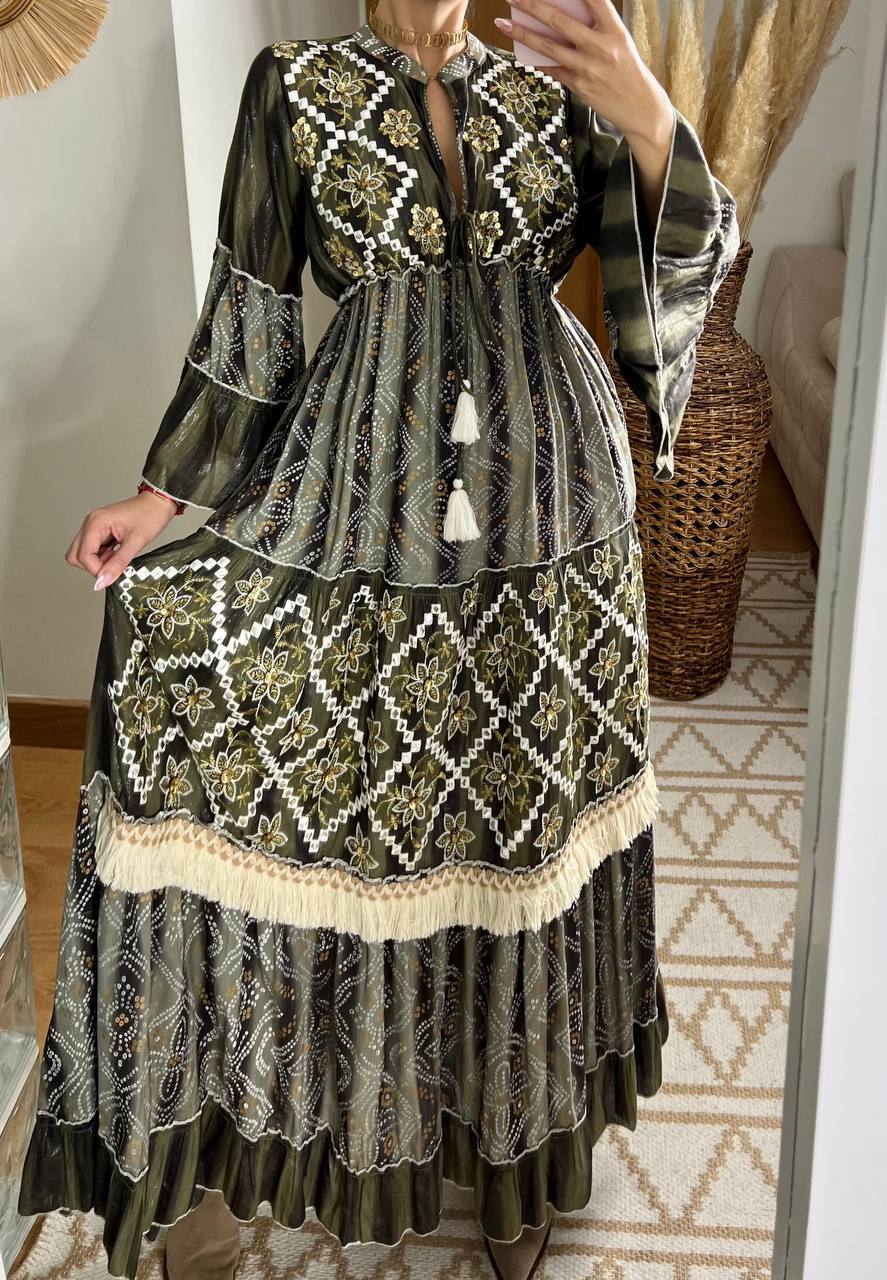 Aura Boho Chic Maxi Dress - Bohèmea Butik