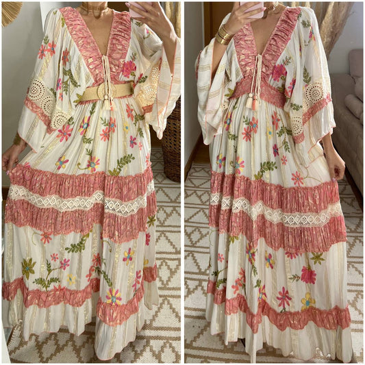 Boho Chic Maxi Dress – Romantic & Elegant - Bohèmea Butik