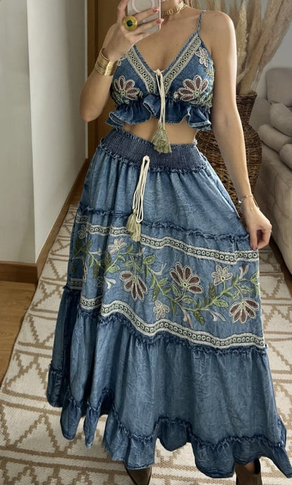 Denim Boho Set - Bohèmea Butik
