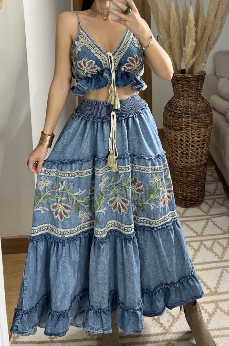 Denim Boho Set - Bohèmea Butik