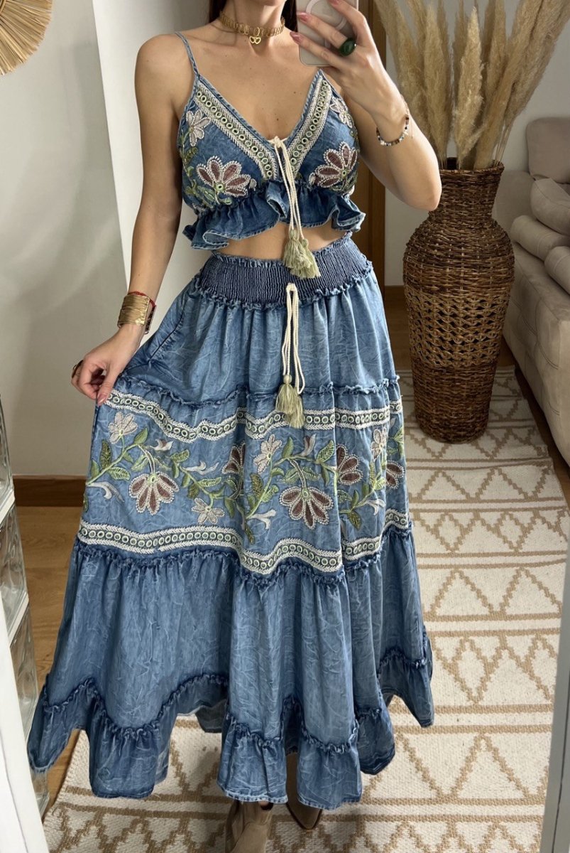 Denim Boho Set - Bohèmea Butik