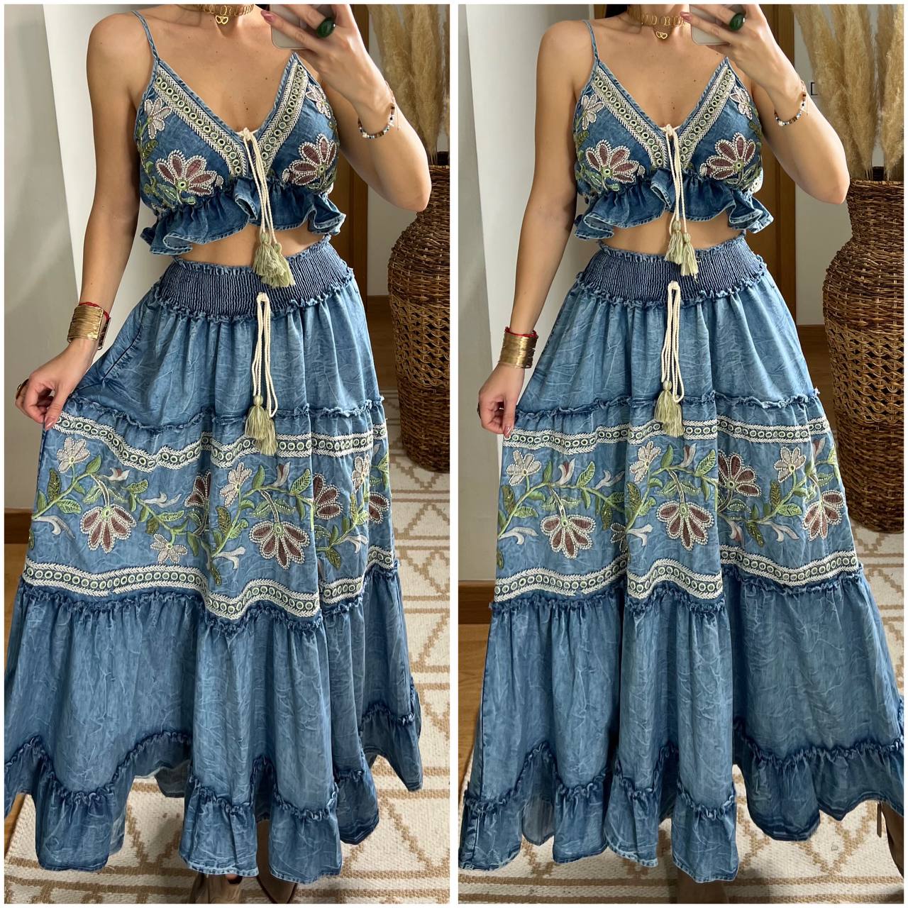 Denim Boho Set - Bohèmea Butik
