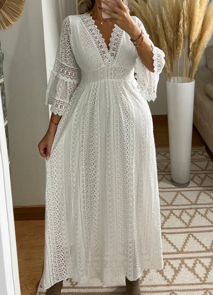 Lace Maxi Bohemian Dress - Bohèmea Butik