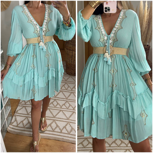 Desert Mini boho Dress - Bohèmea Butik