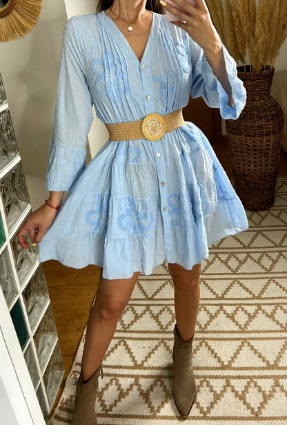 Plumeti Midi Dress - Bohèmea Butik