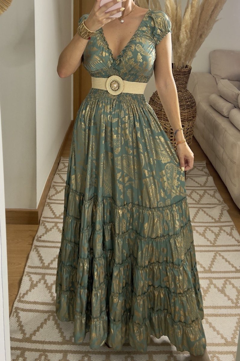Serene Silk Maxi Dress - Bohèmea Butik