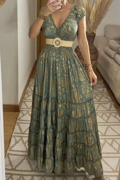 Serene Silk Maxi Dress - Bohèmea Butik