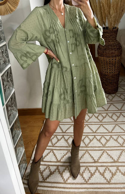 Plumeti Midi Dress - Bohèmea Butik