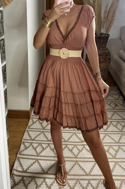 Serene Mini Boho Dress - Bohèmea Butik