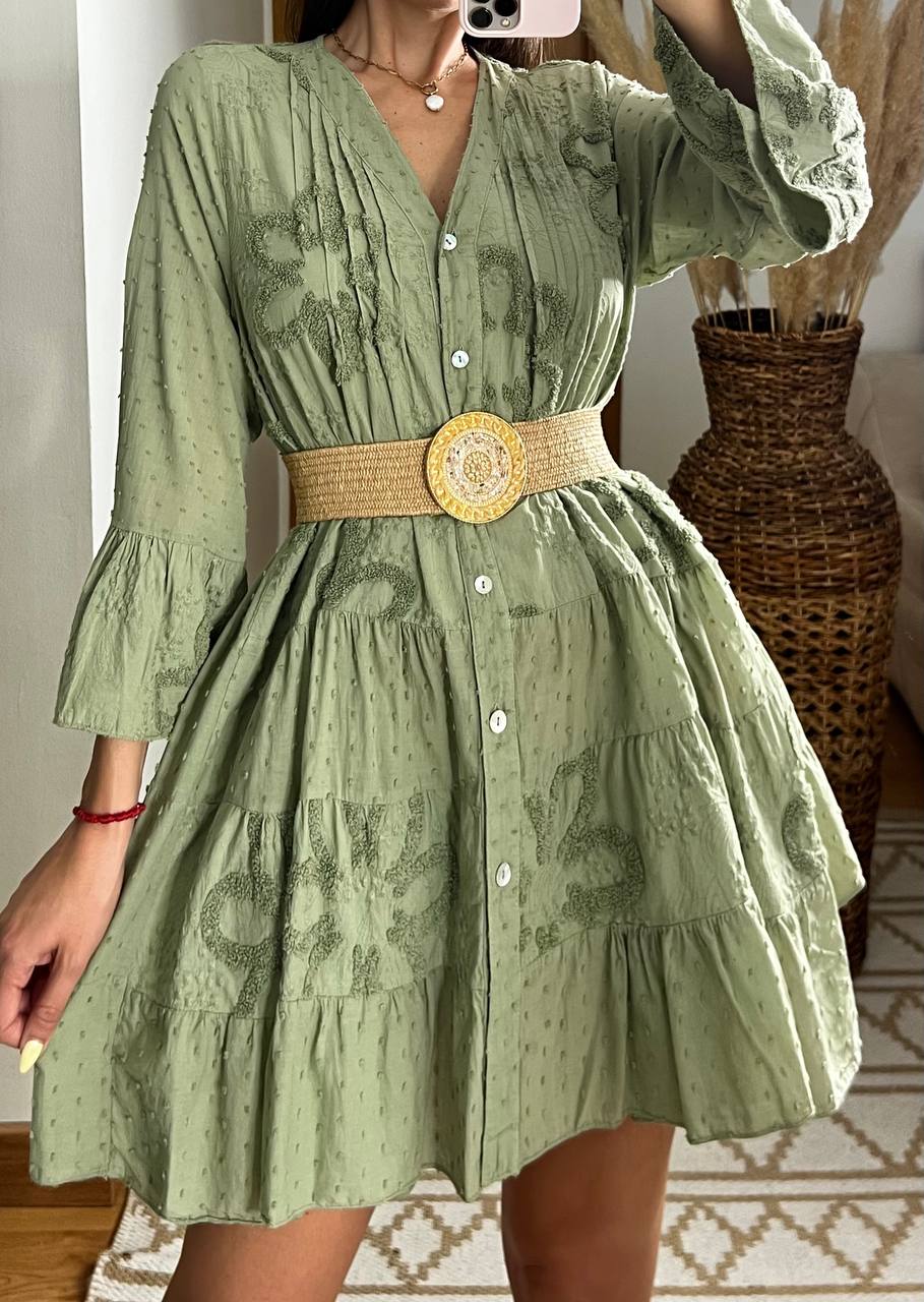 Plumeti Midi Dress - Bohèmea Butik