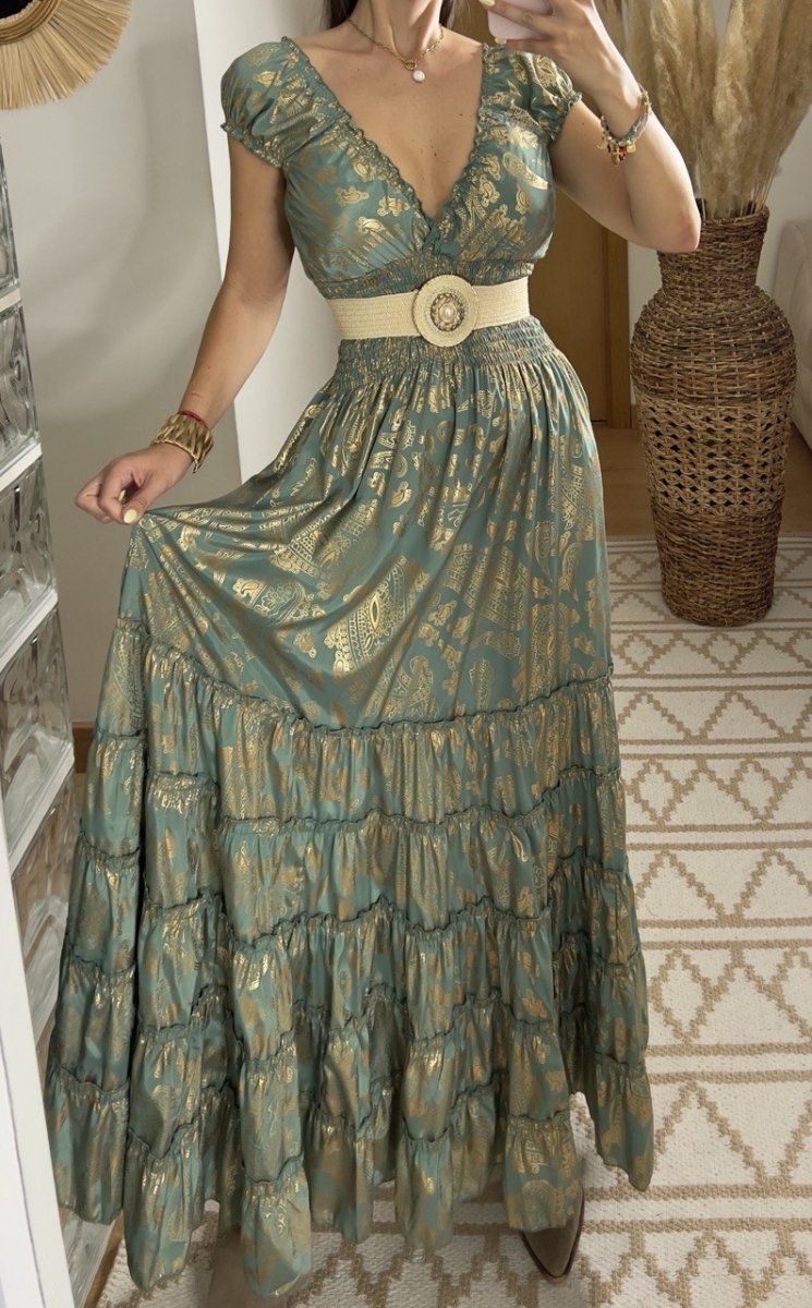 Serene Silk Maxi Dress - Bohèmea Butik