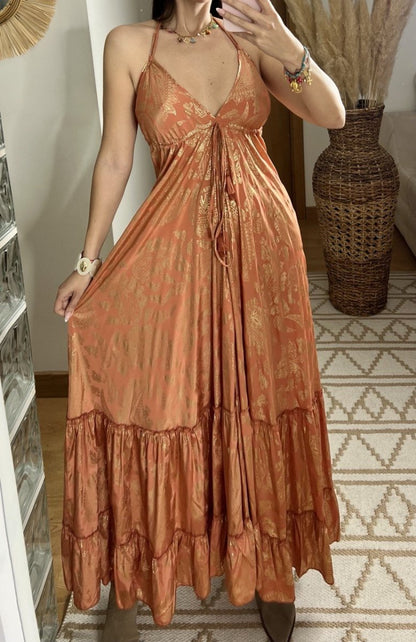 Oasis Silk Maxi Dress - Bohèmea Butik