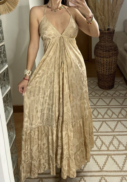 Oasis Silk Maxi Dress - Bohèmea Butik