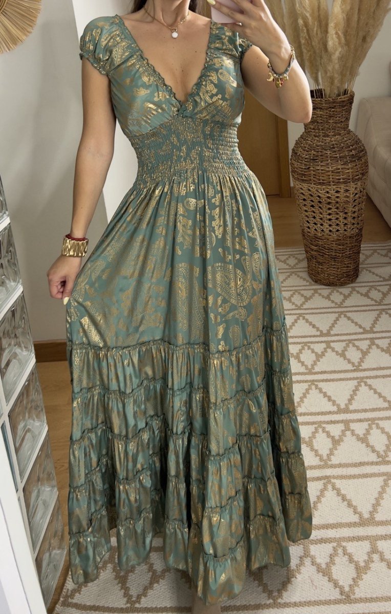 Serene Silk Maxi Dress - Bohèmea Butik