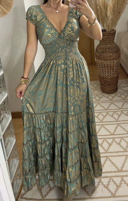 Serene Silk Maxi Dress - Bohèmea Butik