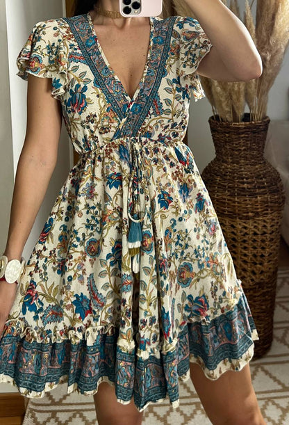 Silk Chic Mini Dress - Bohèmea Butik