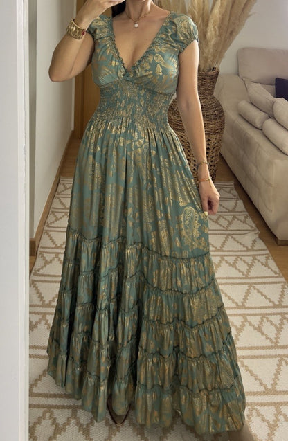 Serene Silk Maxi Dress - Bohèmea Butik