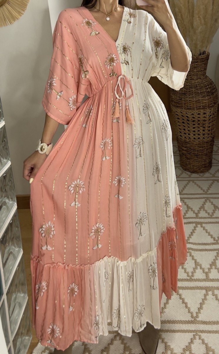Palm Boho Maxi Dress - Bohèmea Butik