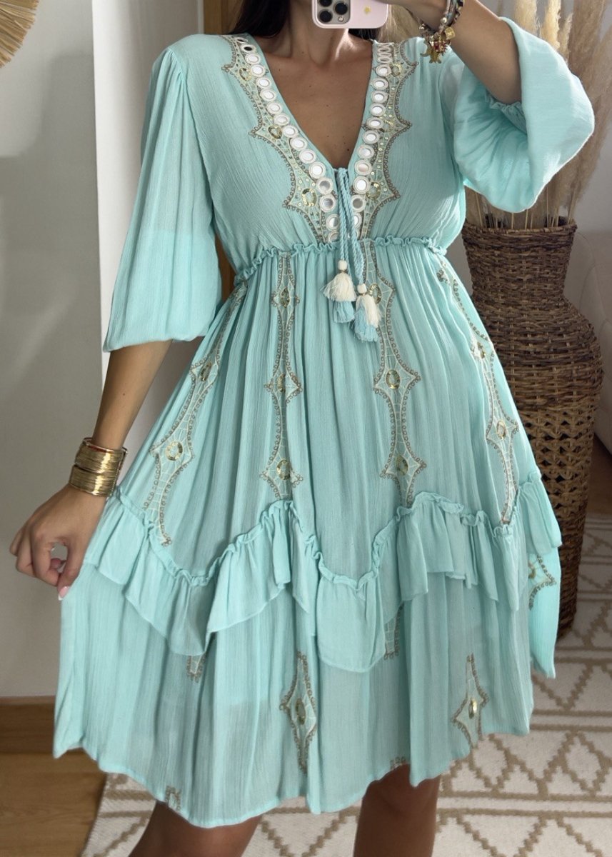 Desert Mini boho Dress - Bohèmea Butik