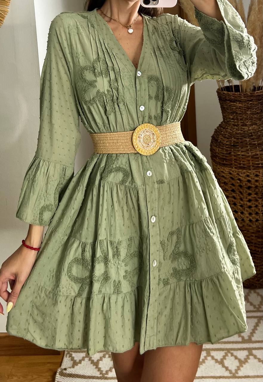Plumeti Midi Dress - Bohèmea Butik