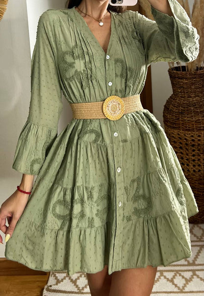 Plumeti Midi Dress - Bohèmea Butik