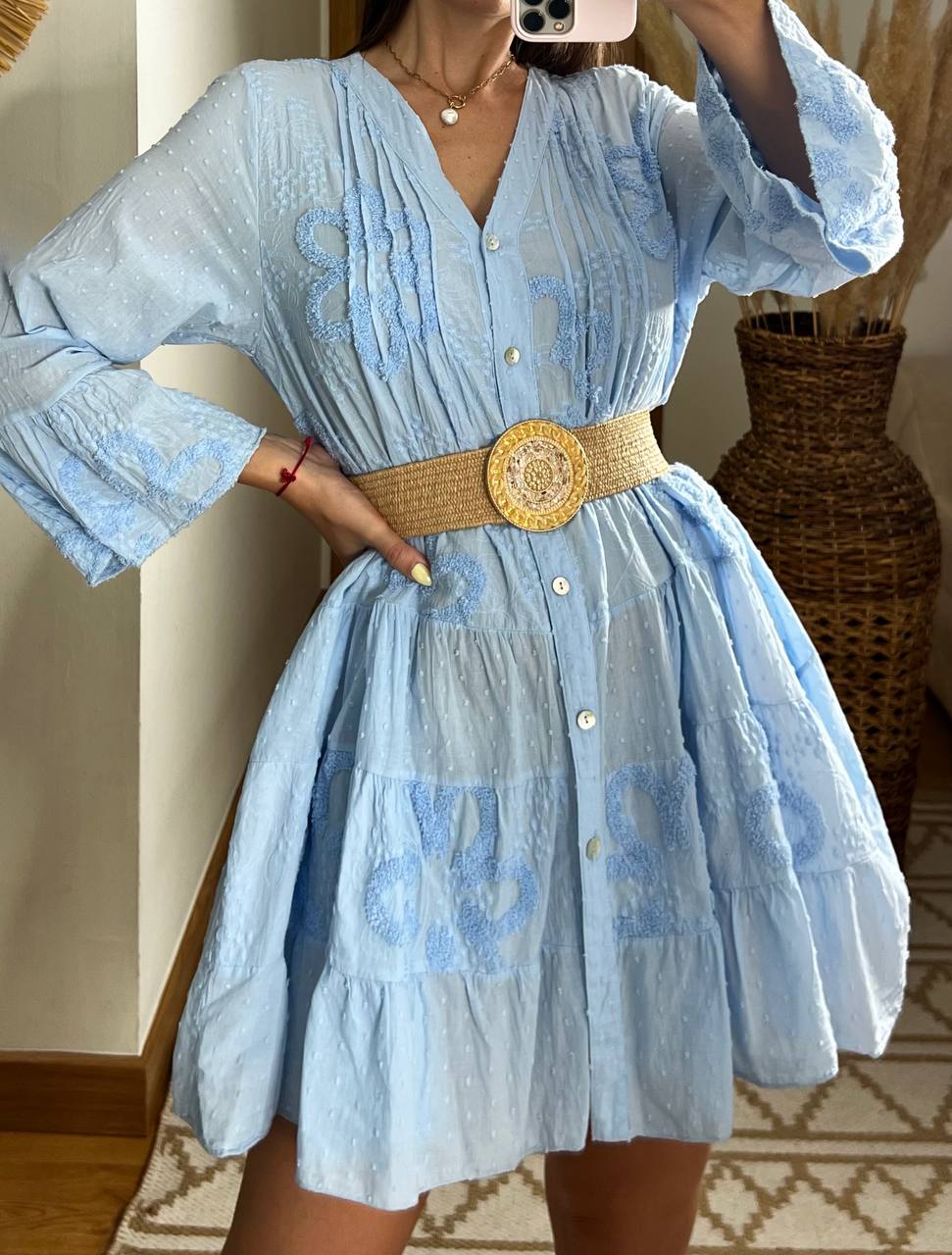 Plumeti Midi Dress - Bohèmea Butik