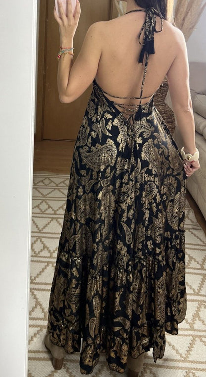 Oasis Silk Maxi Dress - Bohèmea Butik