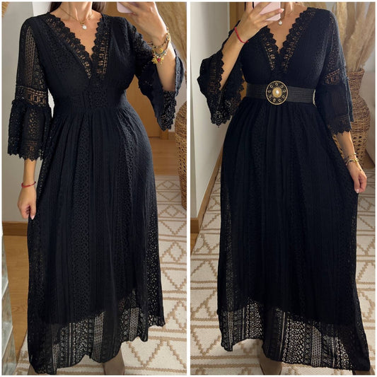 Sage Lace Dress - Bohèmea Butik