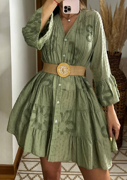 Plumeti Midi Dress - Bohèmea Butik
