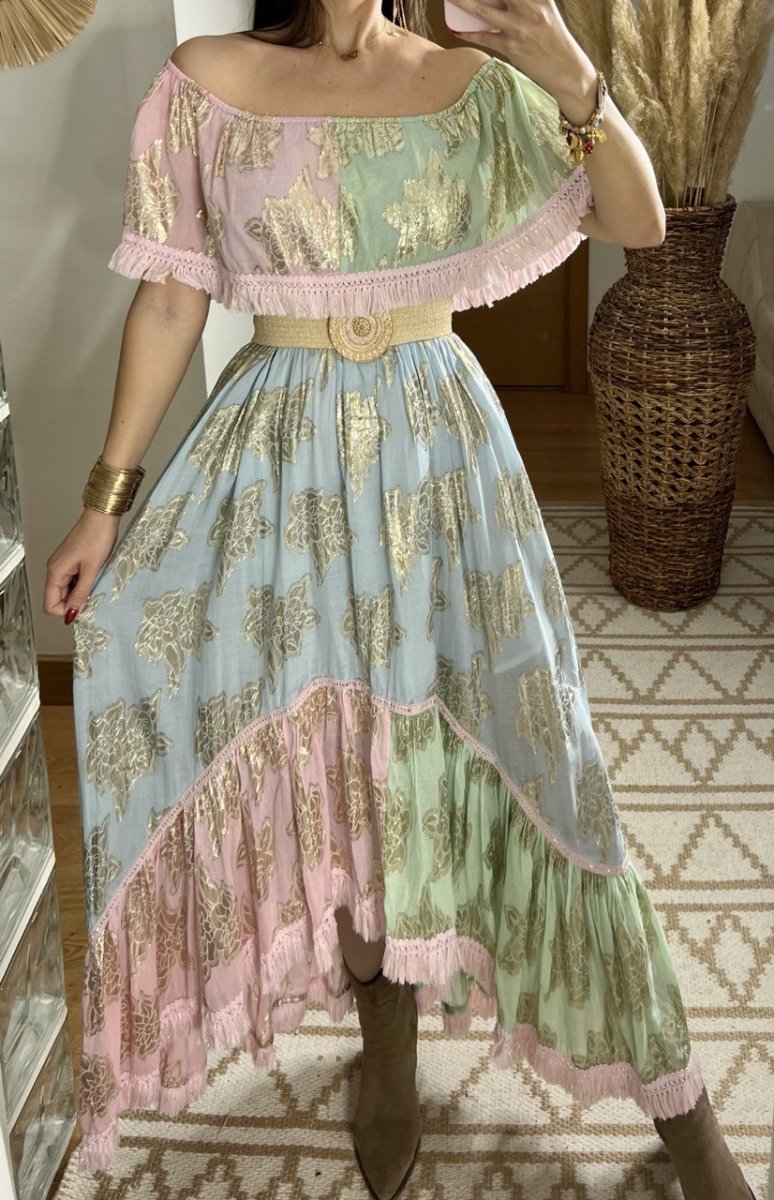 Pastel Bohemian Dress - Bohèmea Butik