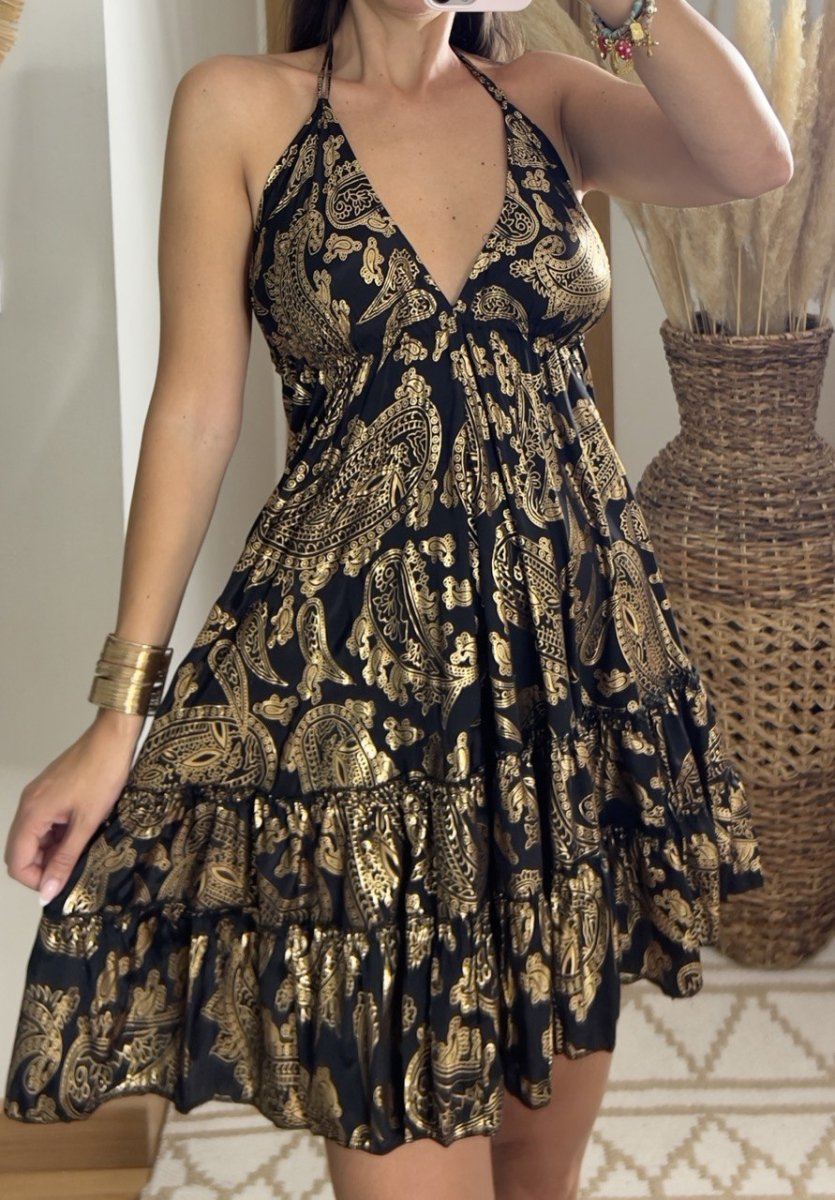 Oasis Silk Mini Dress - Bohèmea Butik
