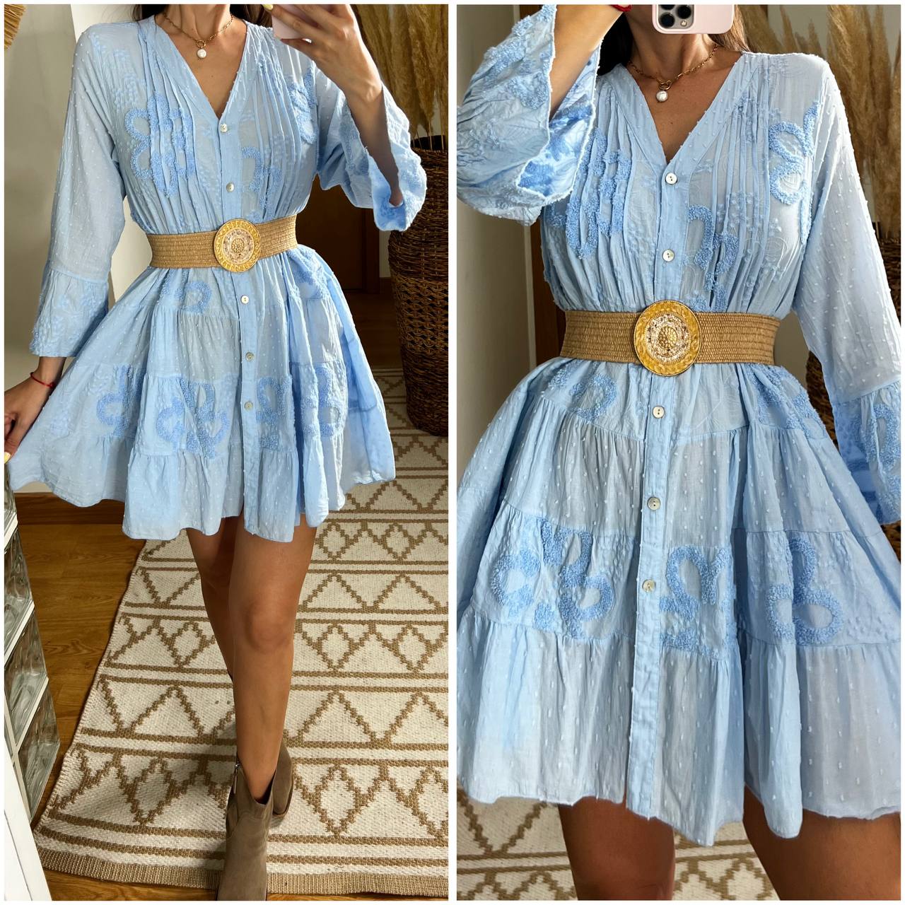 Plumeti Midi Dress - Bohèmea Butik
