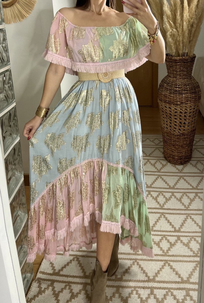 Pastel Bohemian Dress - Bohèmea Butik