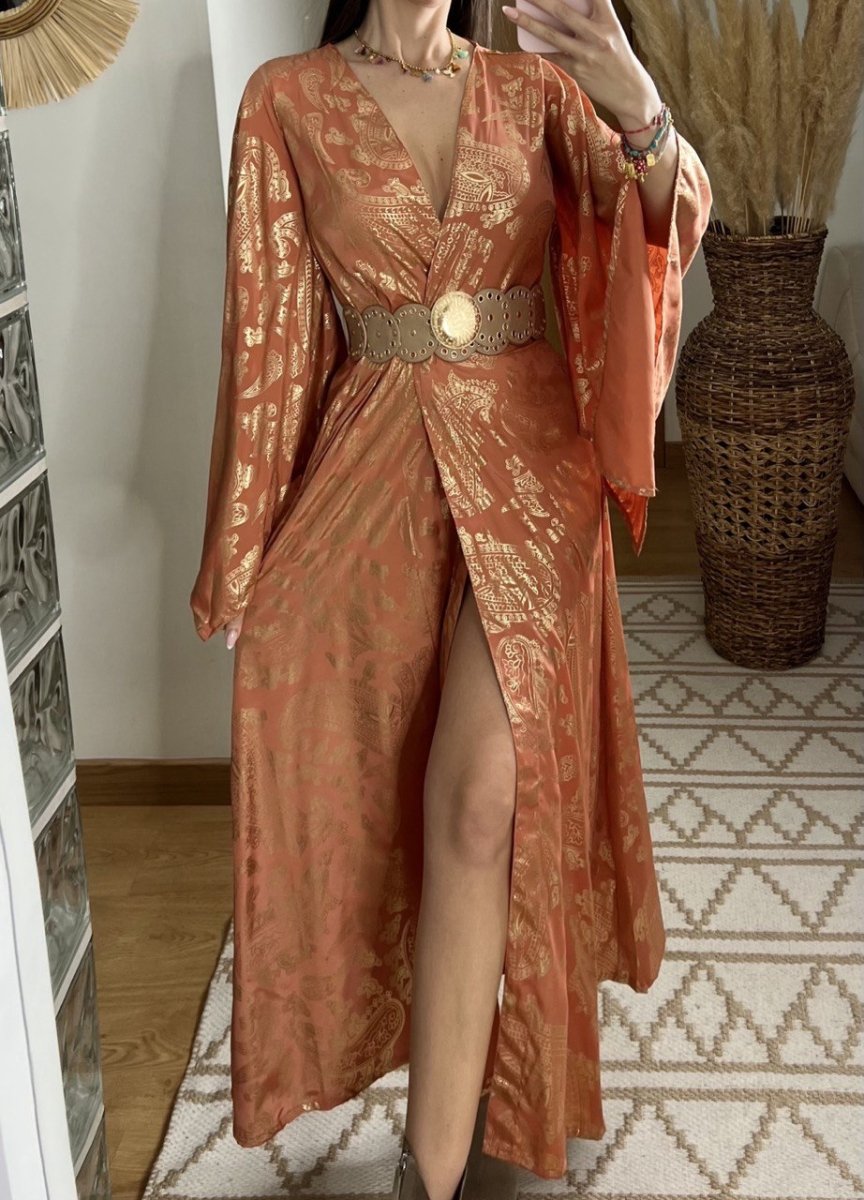Natural Kaftan Maxi Dress - Bohèmea Butik